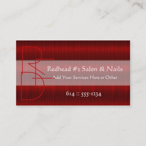 Customizable Red Hair Salon Stylist Hair Beauty Business Cards