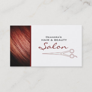 Red Hair Stylist Salon Appointment Business Card