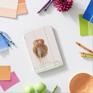 Red Hair Top Knot Bun iPad Mini Cover