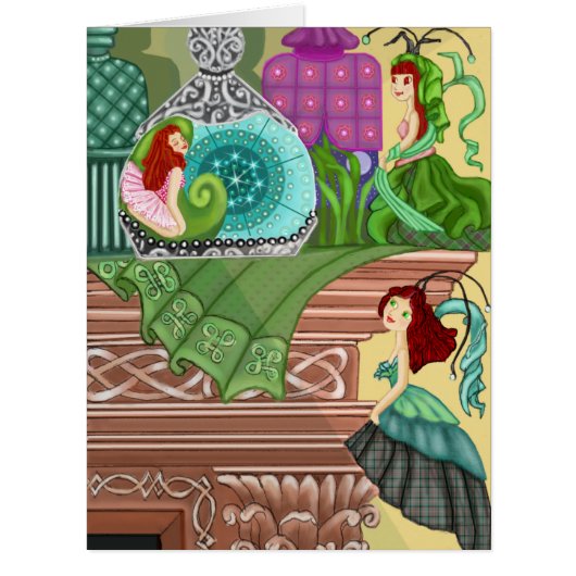 Red-Haired Celtic Fairy Cards (Front)