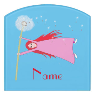 Red-haired Dandelion Girl Thunder_Cove Door Sign