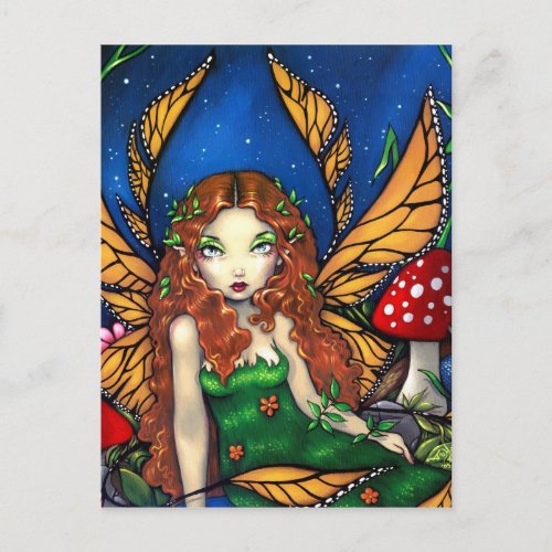Red Haired Fairy Queen Postcard