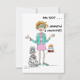 Red haired lady turns 50 and protests thank you ca