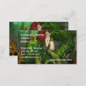 Red Haired Mermaid Business Cards (Front/Back)