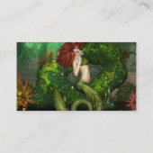 Red Haired Mermaid Business Cards (Back)