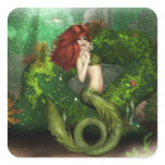 Red Haired Mermaid Stickers