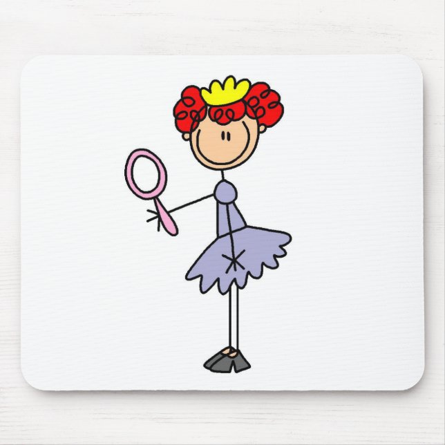 Red Haired Princess Mouse Pad (Front)