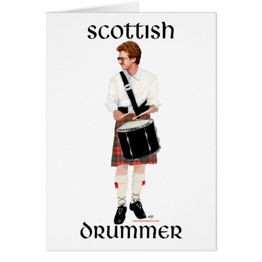 Red Haired Scottish Drummer Cards (Front)
