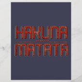   Red Hakuna Matata 3D Techno Star Design (Front)