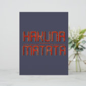 Red Hakuna Matata 3D Techno Star Design (Standing Front)
