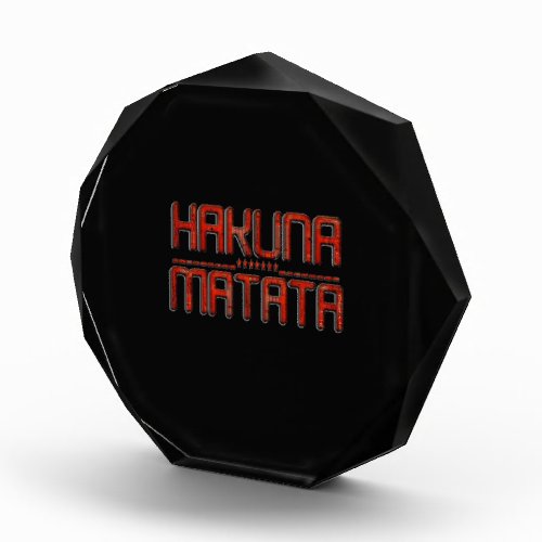   Red Hakuna Matata 3D Techno Star Design Acrylic Award
