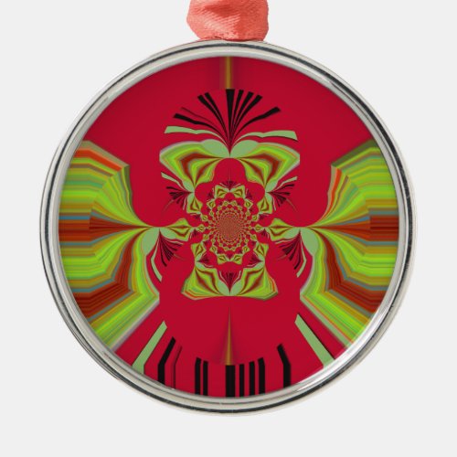 Red Hakuna Matata pattern Metal Ornament