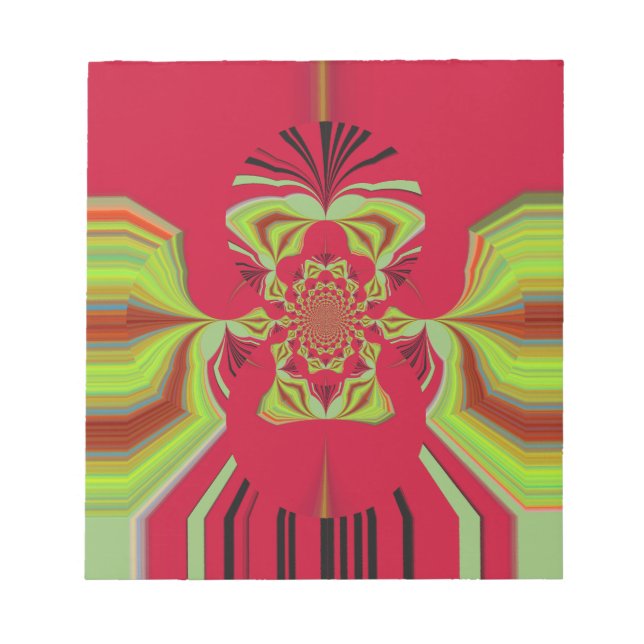 Red Hakuna Matata pattern Notepad (Front)