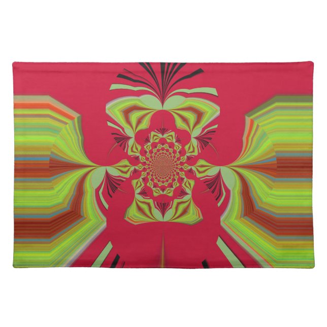 Red Hakuna Matata pattern Placemat (Front)