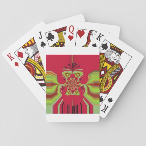 Red Hakuna Matata pattern Playing Cards