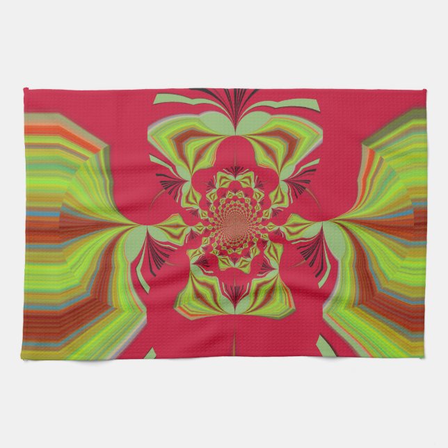 Red Hakuna Matata pattern Towel (Horizontal)