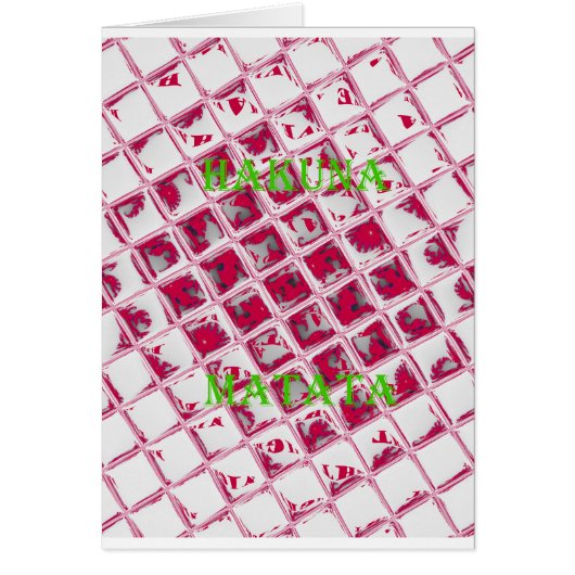 Red Hakuna Matata Style Cards (Front)