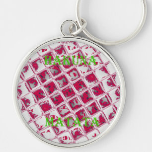 Red Hakuna Matata Style Keychain