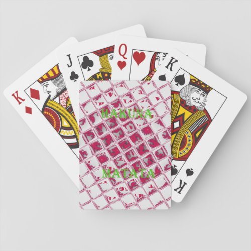 Red Hakuna Matata Style Playing Cards