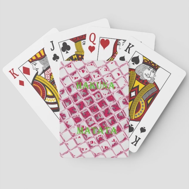 Red Hakuna Matata Style Poker Cards (Back)