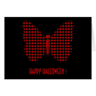 Red Halloween Butterfly Cards