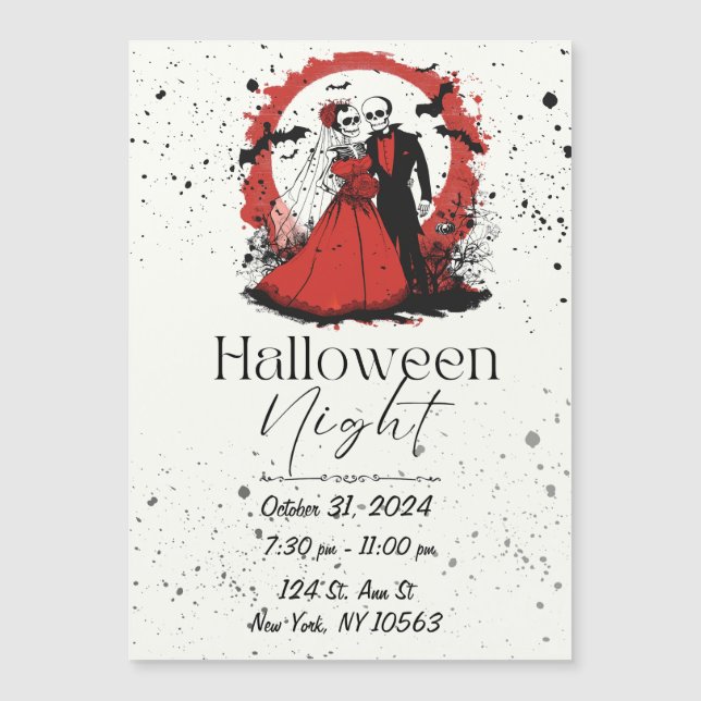 Red Halloween Invitation (Front)
