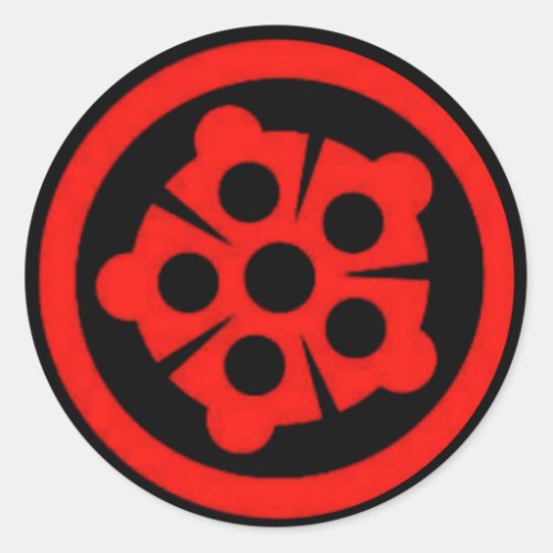 Red Hamato Clan Symbol Classic Round Sticker