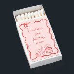 RED hand drawn 30th Birthday Party Favor Matchboxes<br><div class="desc">Raise a toast to your special day with our Red hand drawn 30th Birthday Party Favor Matchboxes. these matchboxes add a fun and custom touch to your celebration. Perfect for adult birthdays of any age.</div>