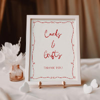 Red Hand Drawn Frame Cards & Gifts Card