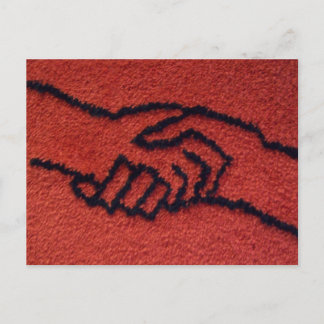 red hands postcard