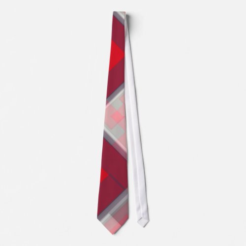 Red Hanky Abstract Design Fashion Neck Tie