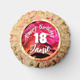 Red Happy 18th Birthday & Personalized Name Reese's Peanut Butter Cups