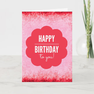 Red Happy Birthday Greeting Card