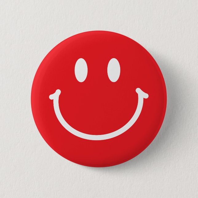 Red Happy Face Button (Front)