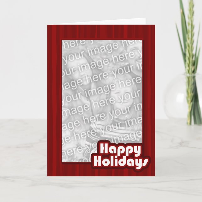 Red Happy Holidays Template - Customized (Front)