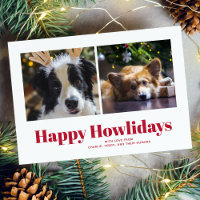 Red "Happy Howlidays" From the Dogs