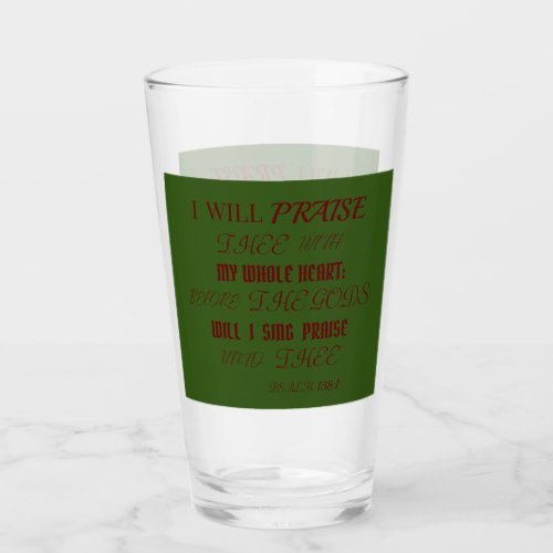  RED HAPPY THANKSGIVING CHANT PSALMS 1381  GLASS