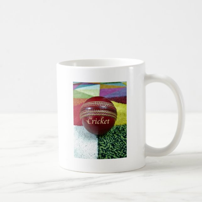 Red Hard Ball Glory Cricket Art Mug Coaster Kitche (Right)