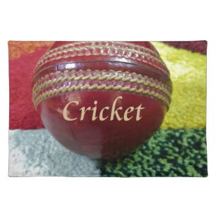 Red Hard Ball Glory Cricket Art Mug Coaster Kitche Cloth Placemat