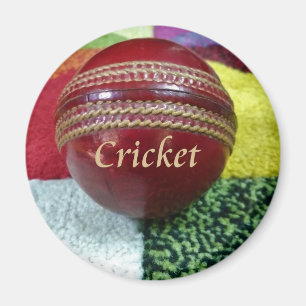 Red Hard Ball Glory Cricket Art Mug Coaster Kitche Magnet