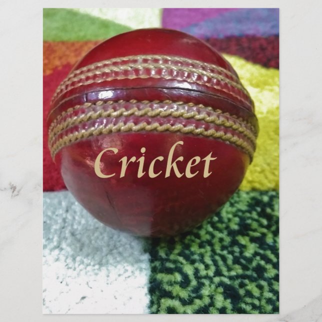 Red Hard Ball Glory Cricket Designer Notebook Mous (Front)