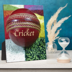 Red Hard Ball Glory Cricket Designer Notebook Mous Plaque