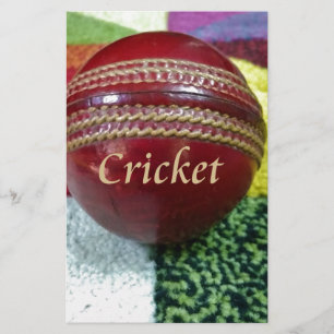 Red Hard Ball Glory Cricket Designer Notebook Mous Stationery