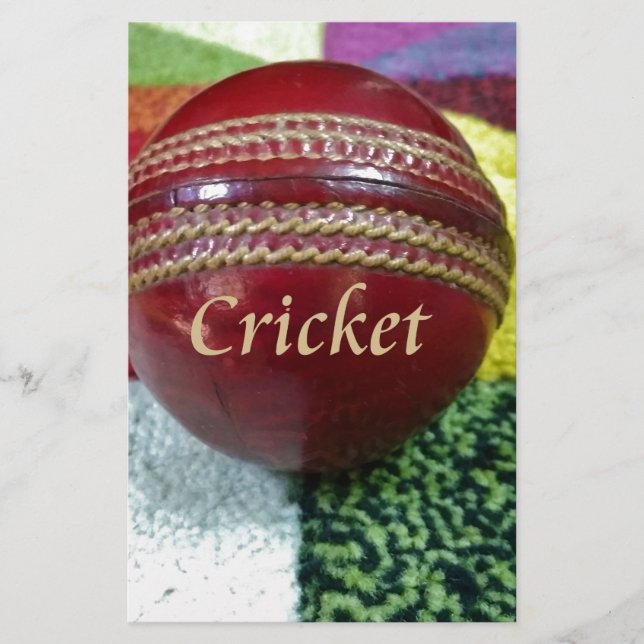 Red Hard Ball Glory Cricket Designer Notebook Mous Stationery (Front)