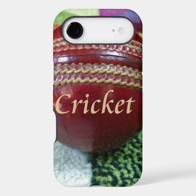 Red Hard Ball Glory Cricket Designer Phone Case Te (Back)