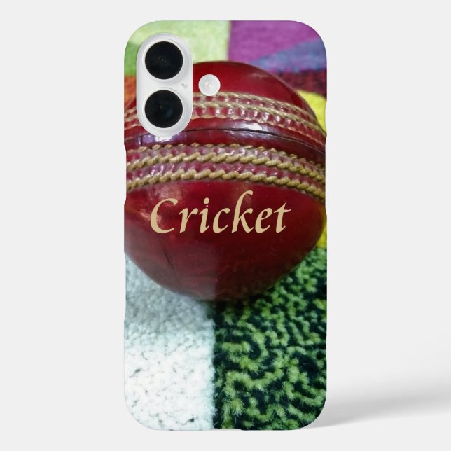 Red Hard Ball Glory Cricket Designer Phone Case Te (Back)