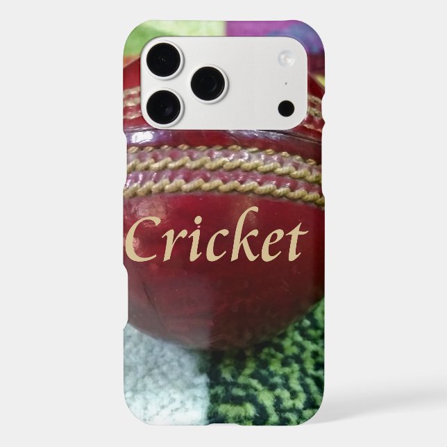 Red Hard Ball Glory Cricket Designer Phone Case Te (Back)