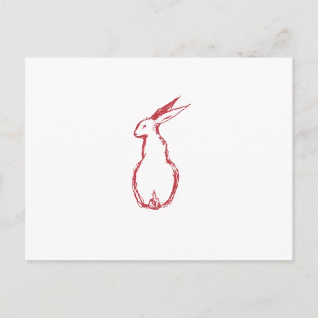 Red Hare Postcard (Front)
