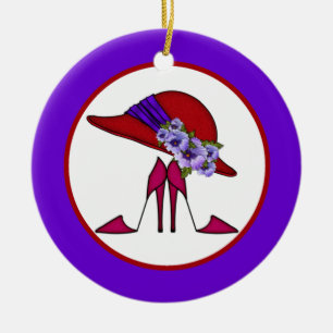 Red Hat 2 Ceramic Ornament