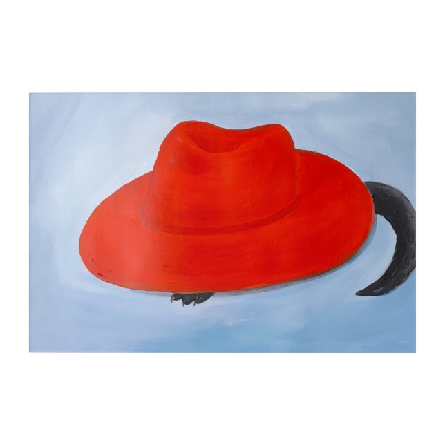 Red Hat Acrylic Print (Front)